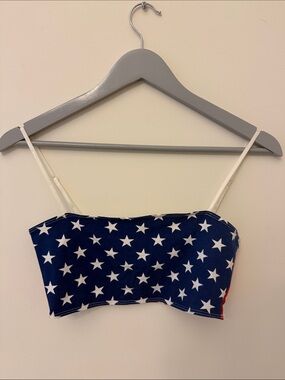 American Apparel Navy Star Bandeau Camisole with White Stars